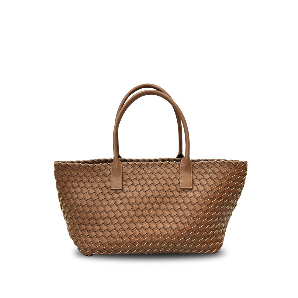 Intrecciato Weave Leather Tote Bag