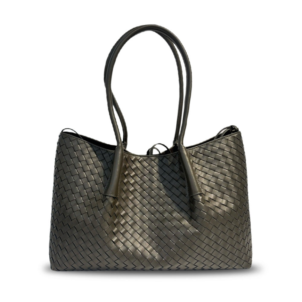 Intrecciato Weave Leather Tote Bag