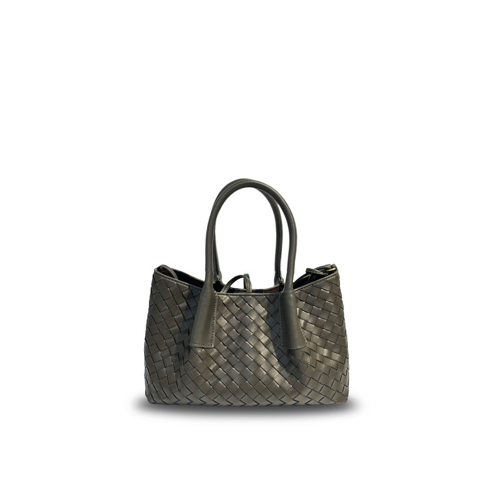 Intrecciato Weave Leather Tote Bag