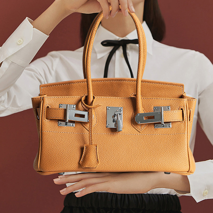 Leather Top Handle Bag