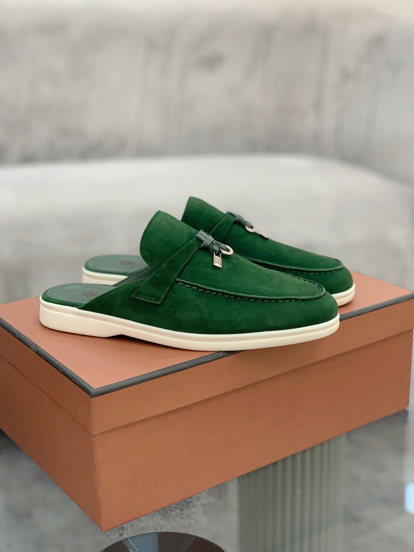 Suede Mules