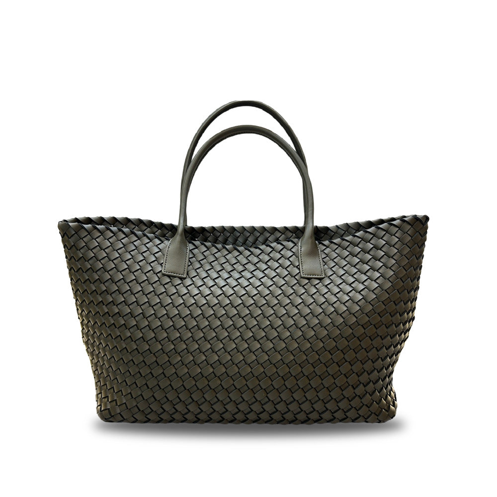 Intrecciato Weave Leather Tote Bag