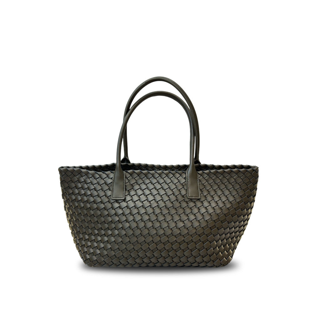 Intrecciato Weave Leather Tote Bag