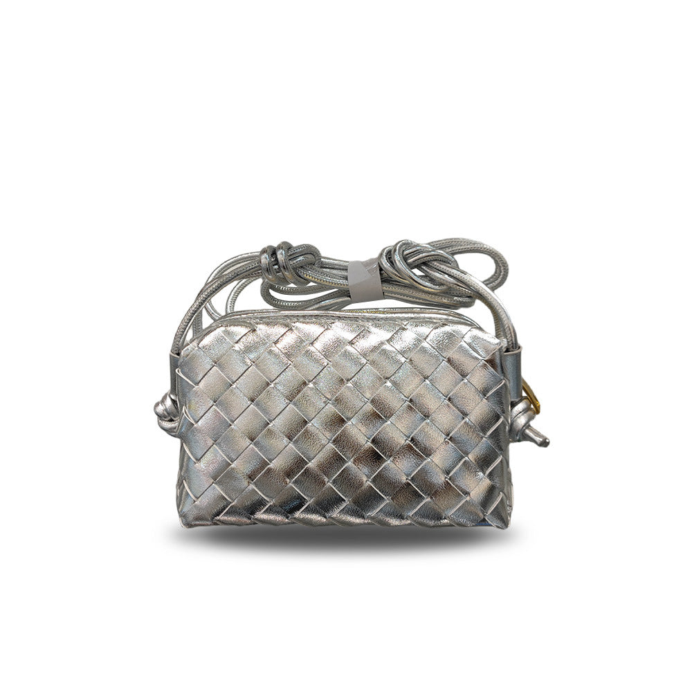 Intrecciato Weave Crossbody Bag