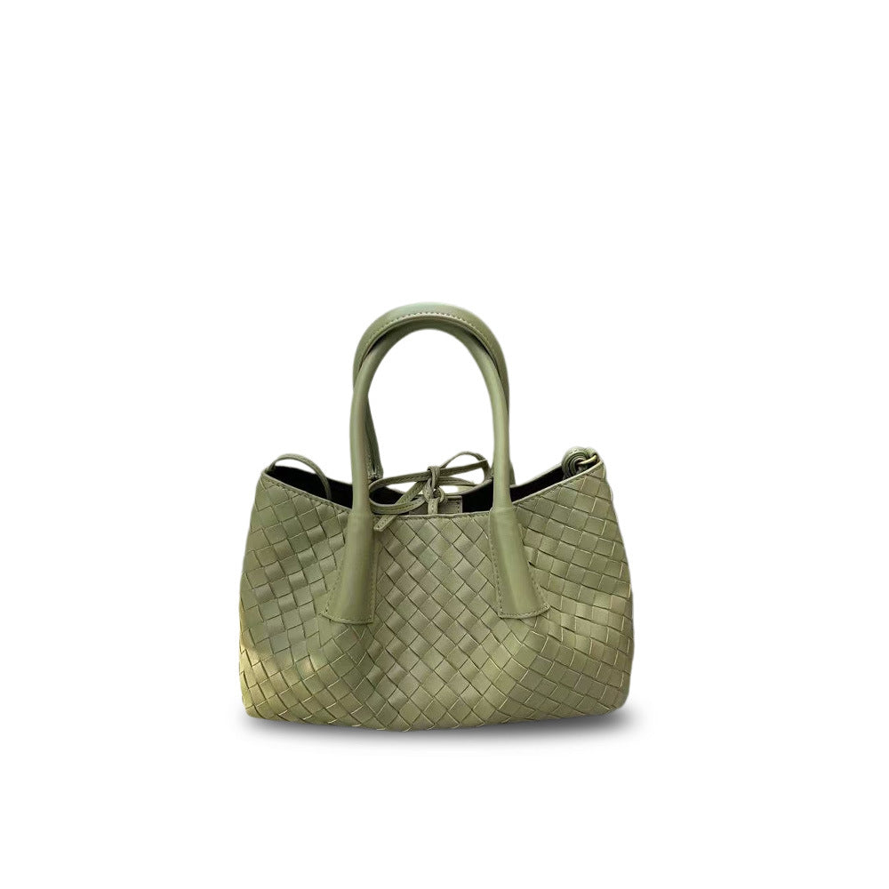 Intrecciato Weave Leather Tote Bag