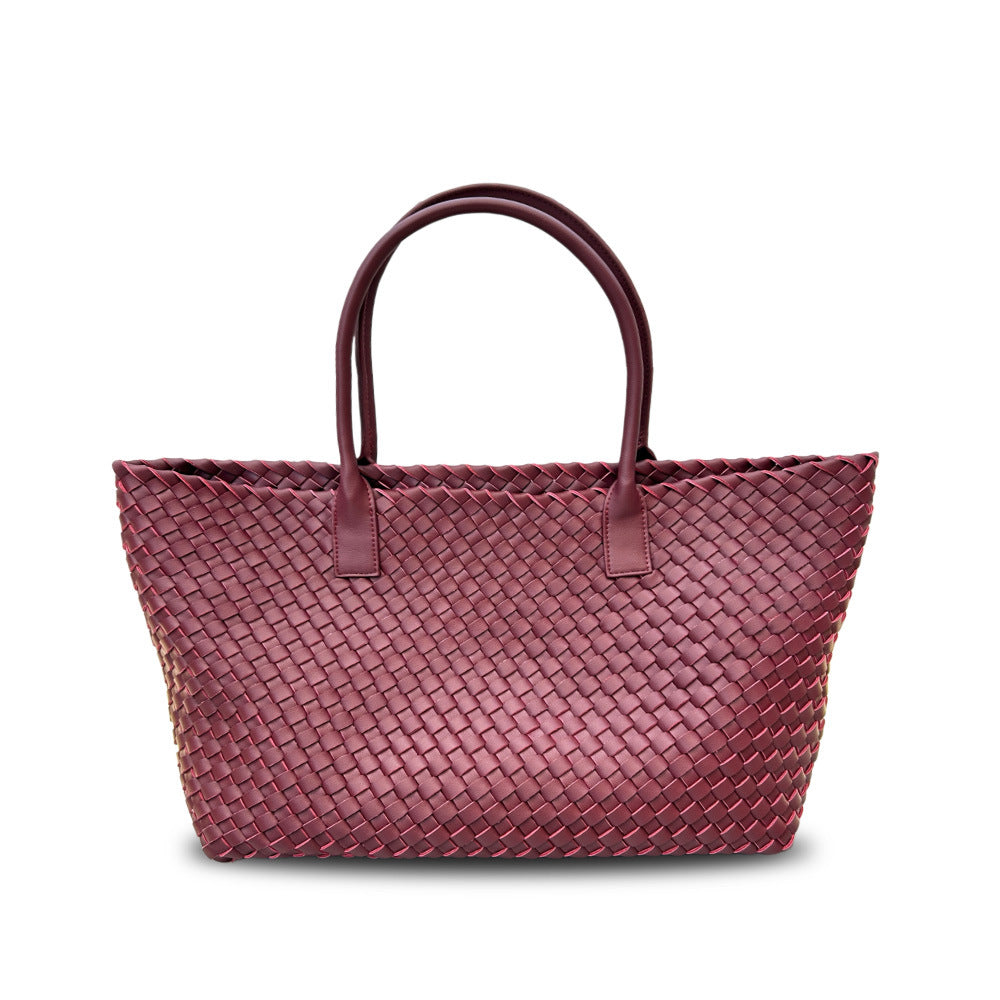 Intrecciato Weave Leather Tote Bag