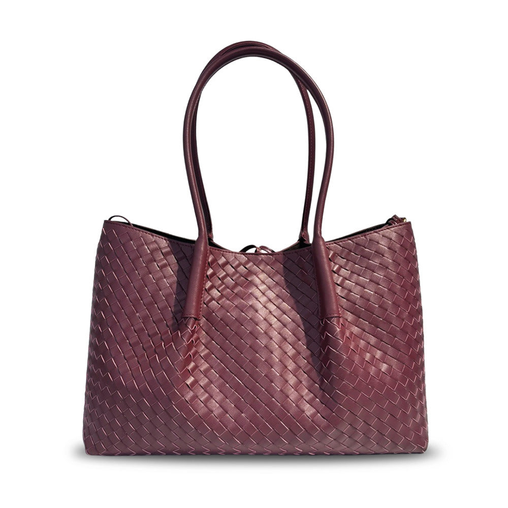 Intrecciato Weave Leather Tote Bag