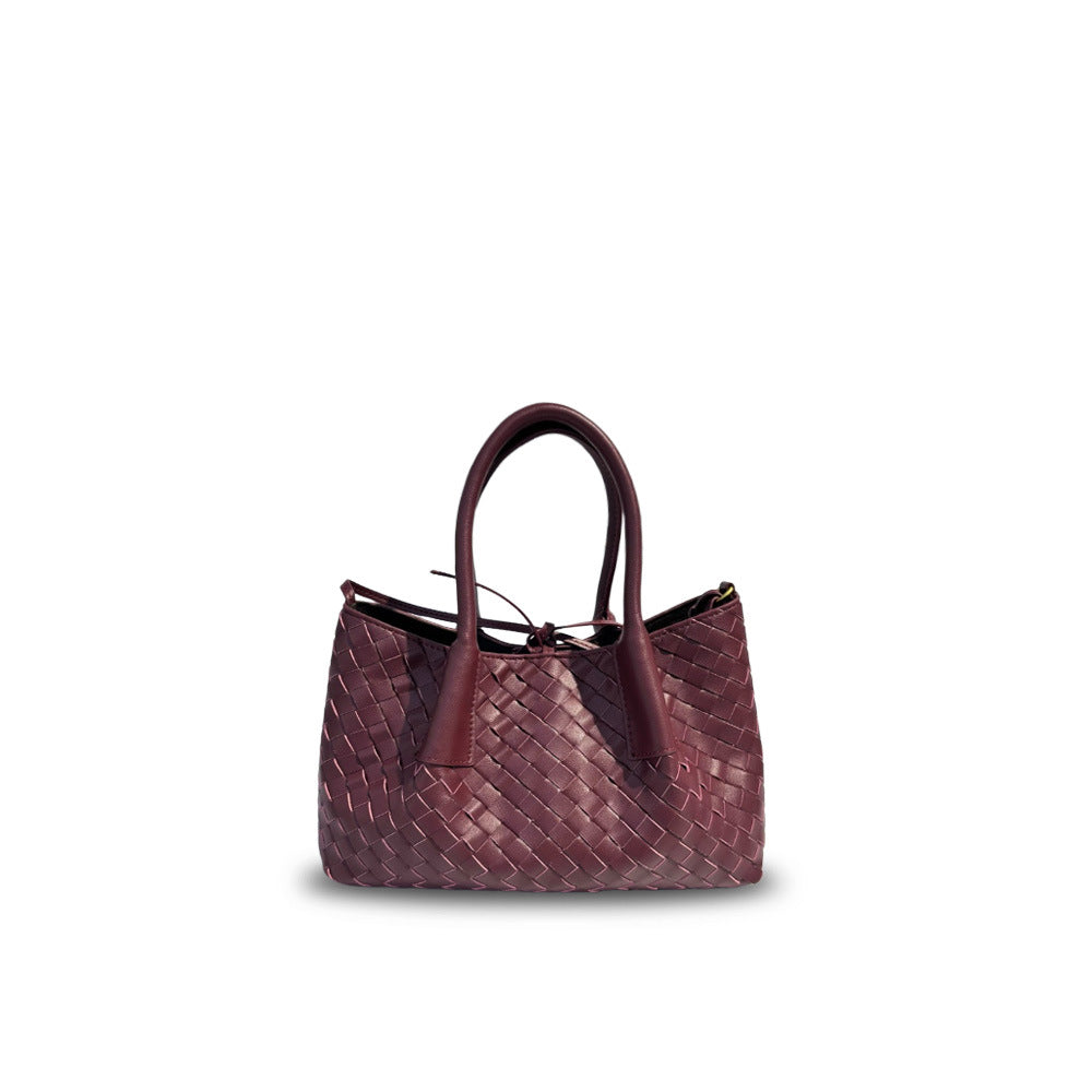 Intrecciato Weave Leather Tote Bag