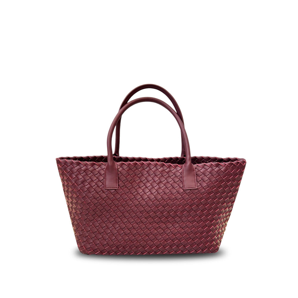 Intrecciato Weave Leather Tote Bag